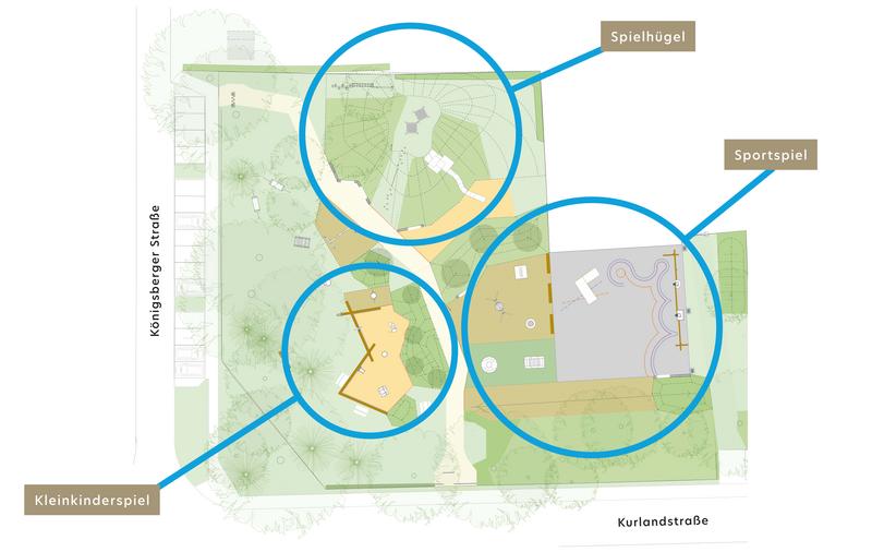 Lageplan Spielplatz Kurlandstraße Lageplan Spielplatz Kurlandstraße